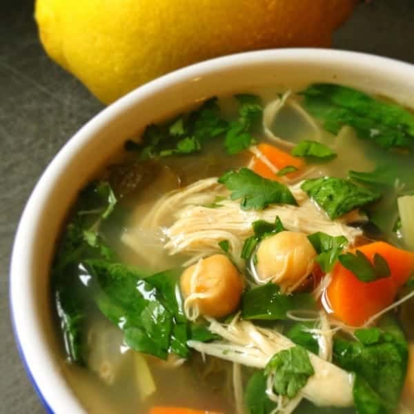 Lemony Chicken Soup with Greens - The Lemon Bowl