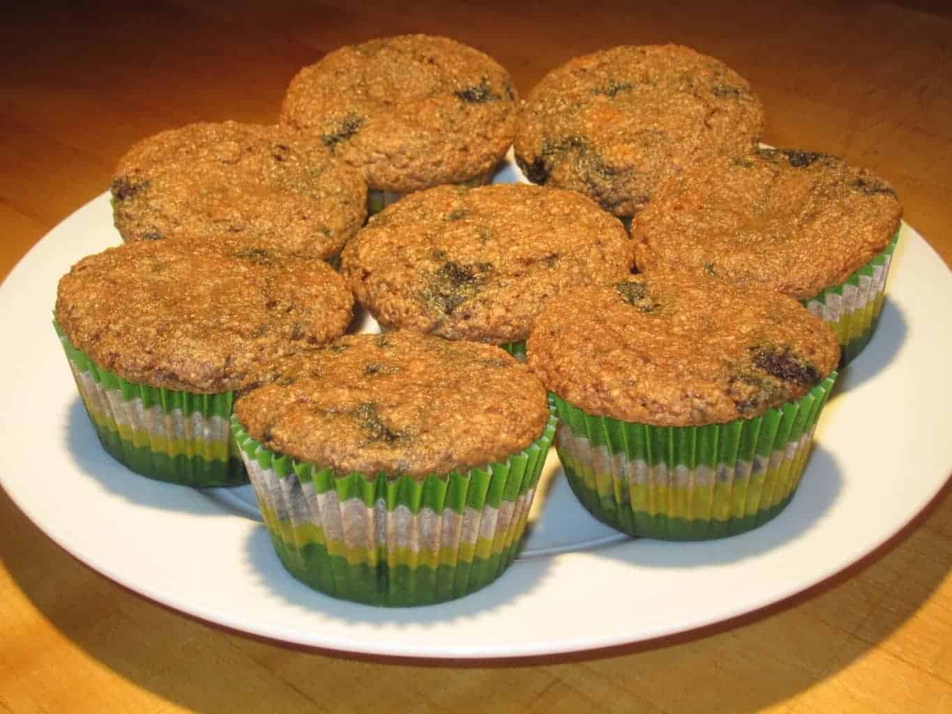 Moist Blueberry Bran Muffins