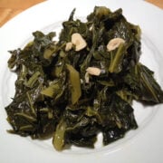 garlic braised collard greens with garlic