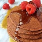 Chococlate Peanut Butter Protein Pancakes - The Lemon Bowl