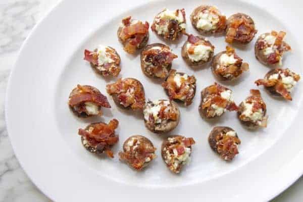 Feta Bacon Stuffed Mushrooms - The Lemon Bowl