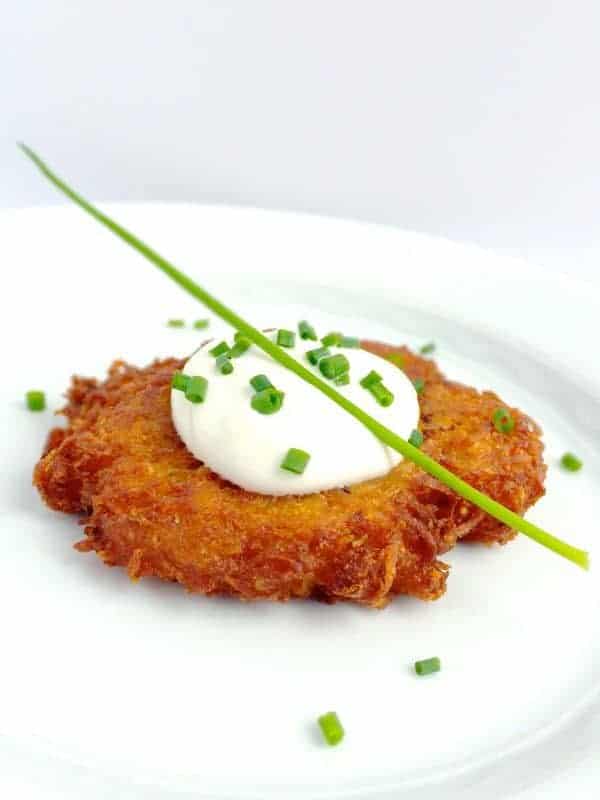 Potato Latkes with Creamy Horseradish Sauce - The Lemon Bowl