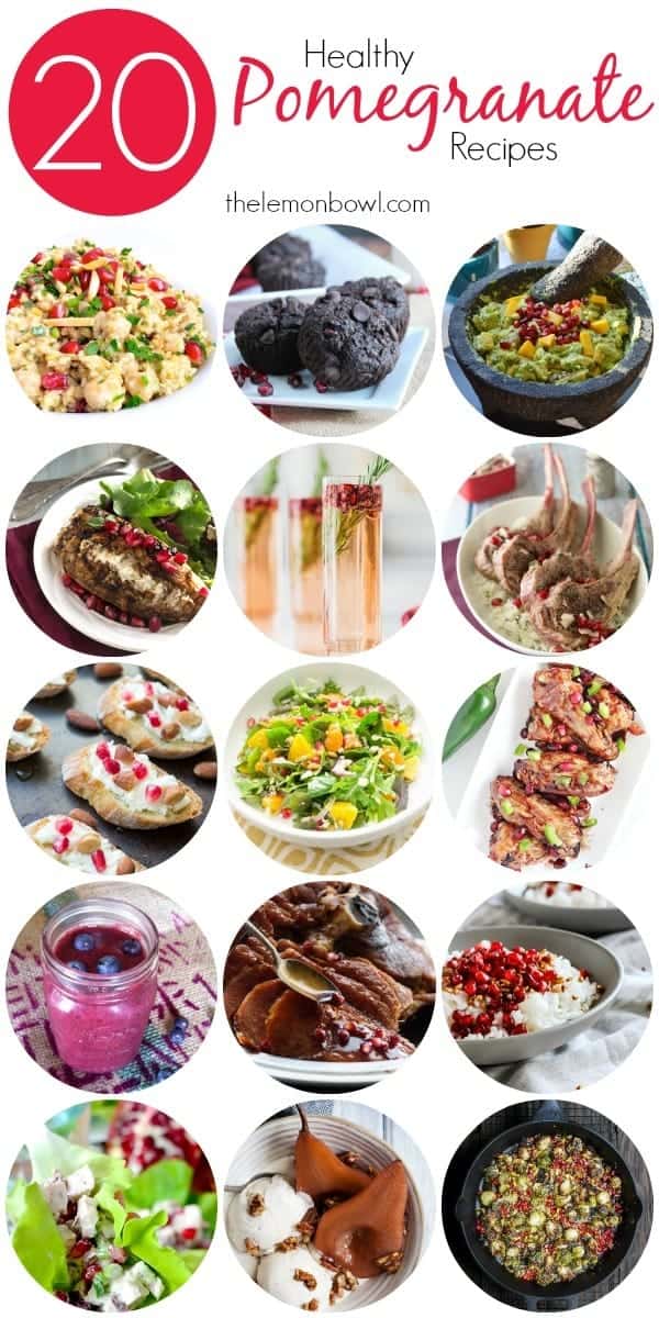 20 Healthy Pomegranate Recipes - easy healthy and delicious ideas for cookng with pomegranate