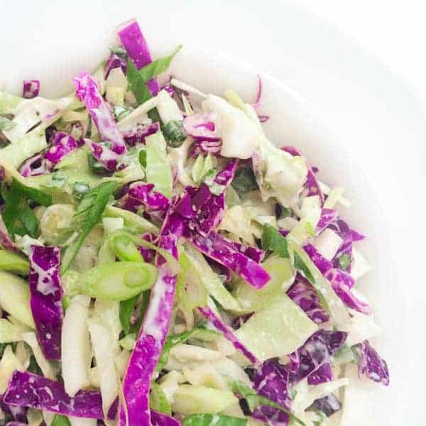Easy Cabbage Coleslaw with Honey Lime Dressing