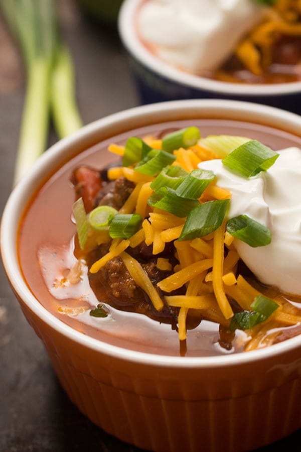 Bison Chili - A hearty, protein-packed chili soup recipe