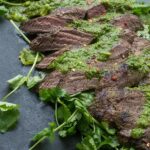 Grilled Flank Steak with Chimichurri Sauce - a flavorful dinner recipe