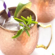 Tom Collins Drink In Copper Mug