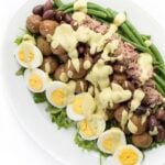 Tuna Nicoise Salad with Avocado Dressing - a healthy entree salad recipe
