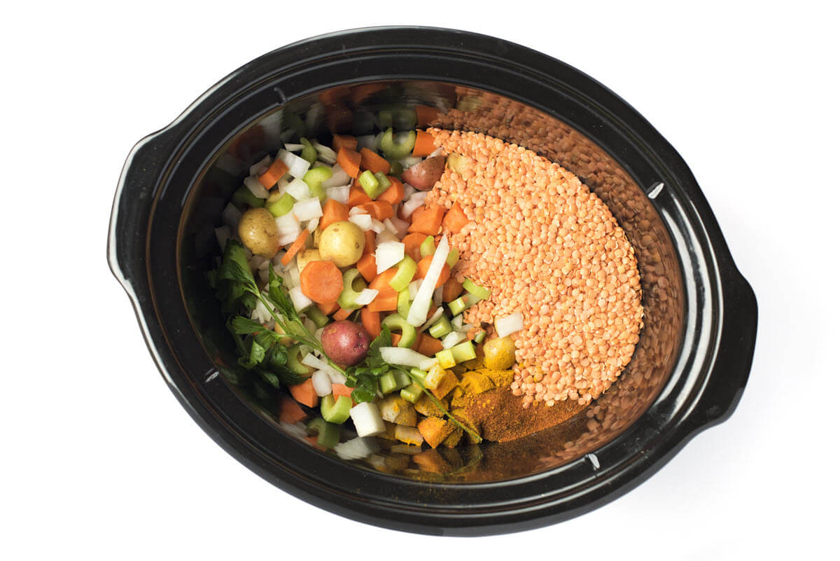Lebanese Lentil Soup Ingredients for Slow Cooker