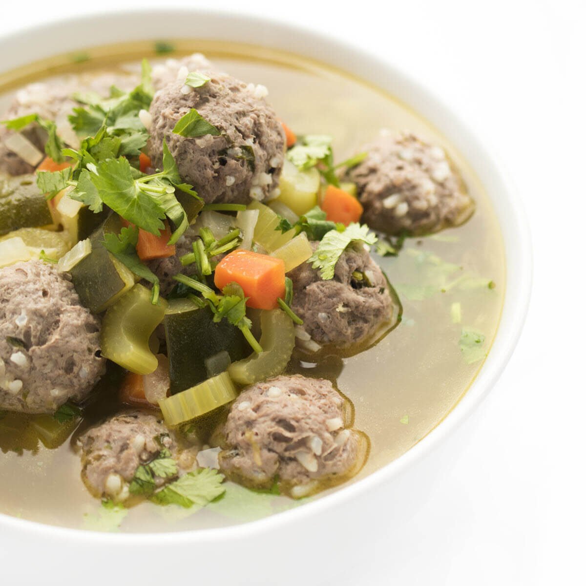 Albondigas Soup {Mexican Meatballs}