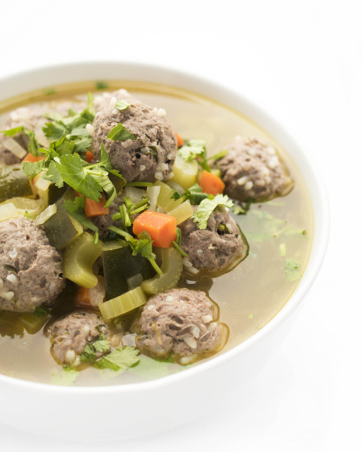 albondigas soup in a bowl