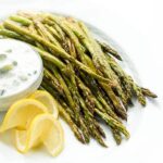 Roasted Asparagus with Tzatziki - a healthy side dish recipe