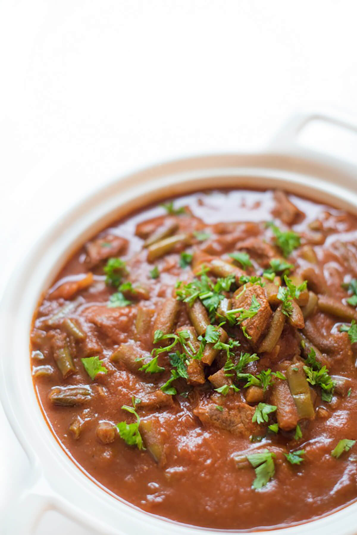 Slow Cooker Lebanese Green Beans and Beef