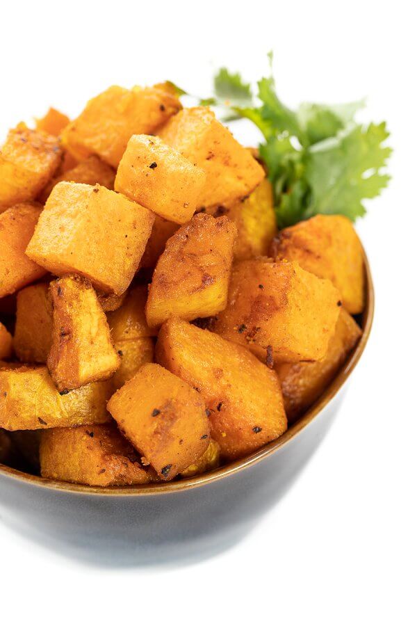 curry butternut squash in a bowl