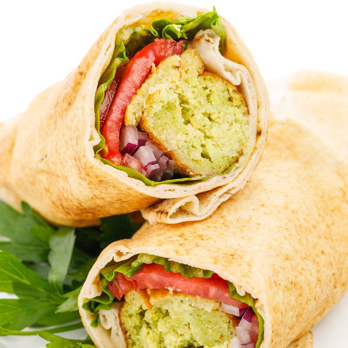 Authentic Lebanese Falafel Wrap