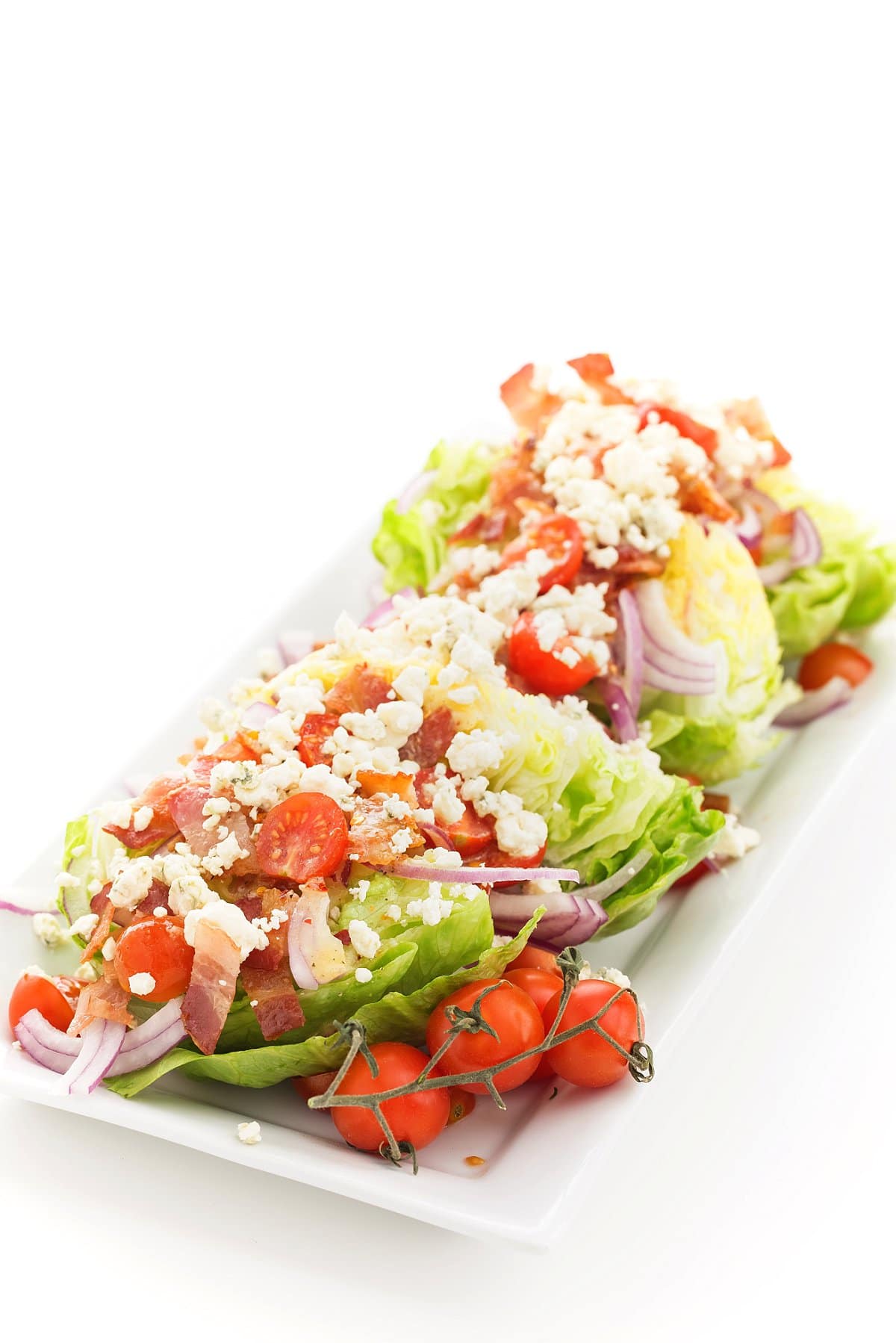 Wedge salad with bacon and blue cheese for 20 quick and easy salad recipes.