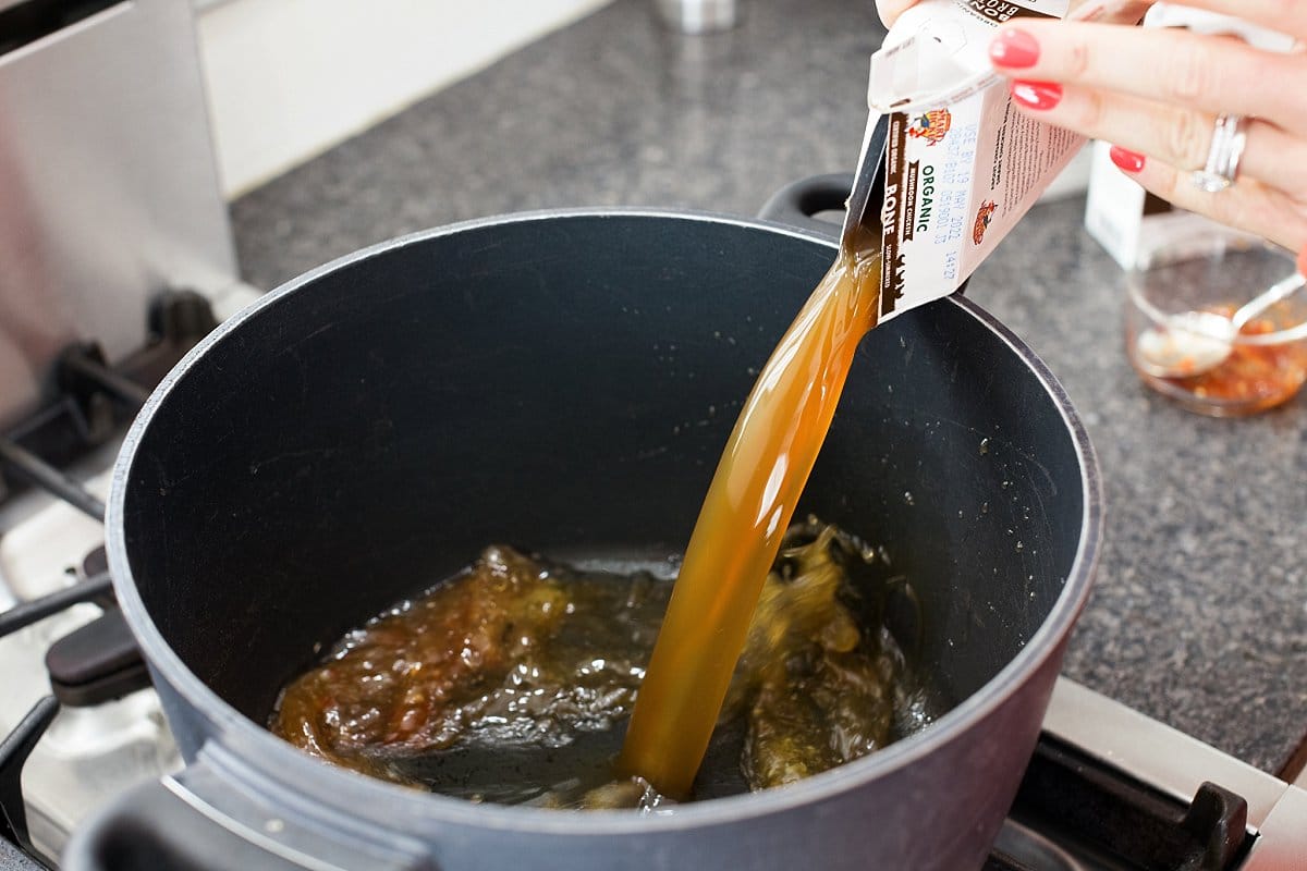 adding bone broth