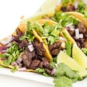 plate of mexican street tacos horizontal