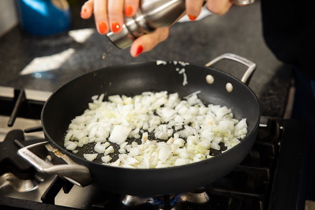 sauteeing onions