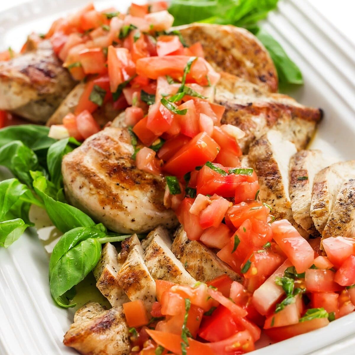 Grilled Chicken with Fresh Tomato Basil Salsa