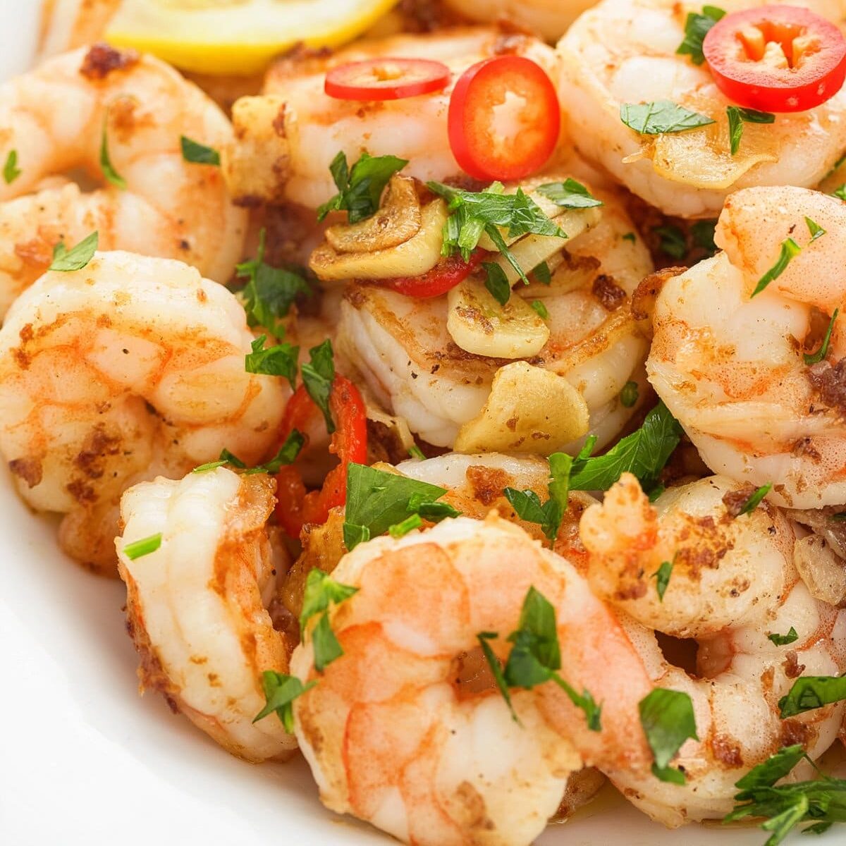 Sautéed Shrimp with Garlic and Chilies
