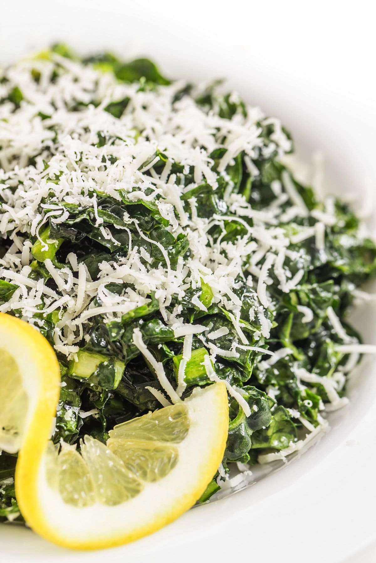 close up of kale salad