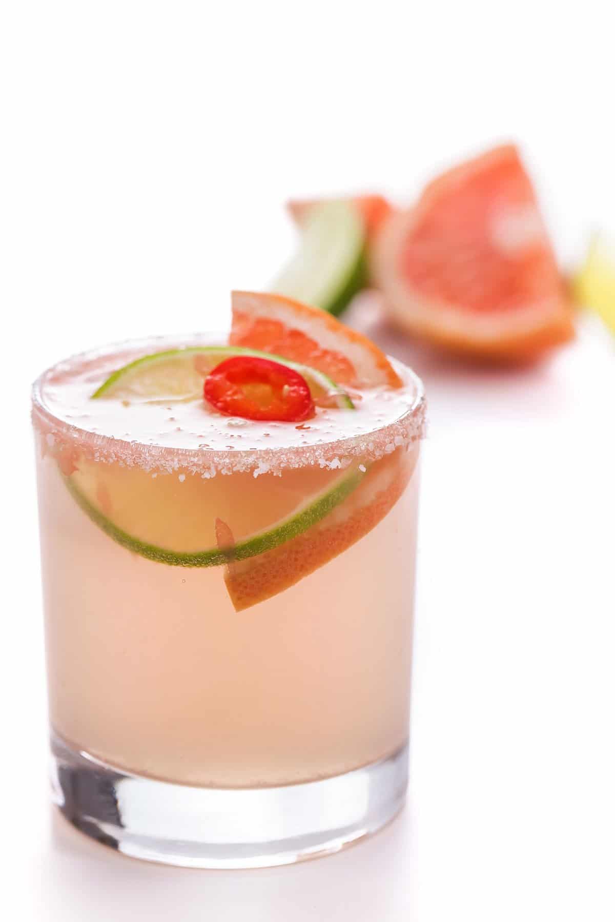Grapefruit paloma cocktail