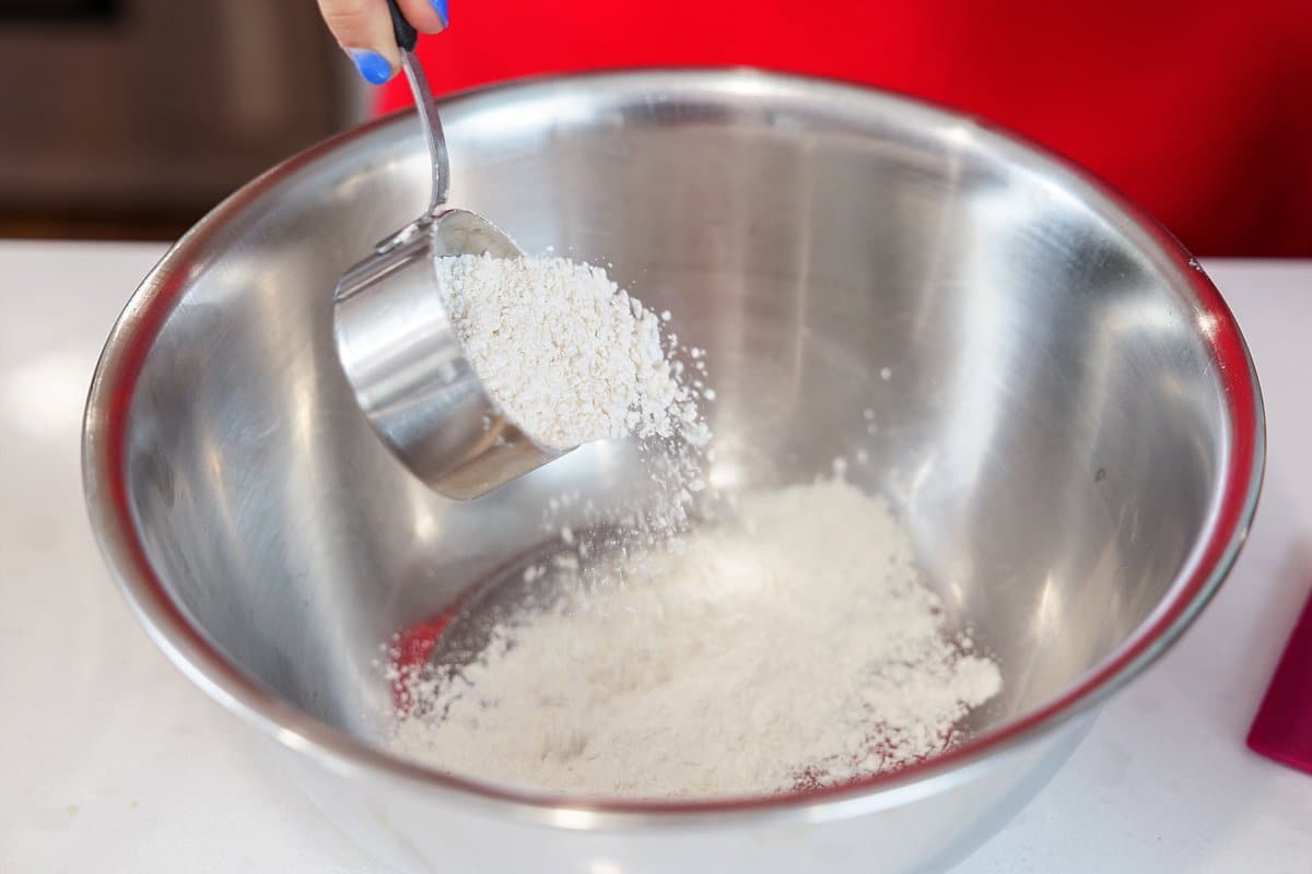Gluten free flour in bowl