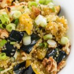 Quinoa salad with acorn squash and apple