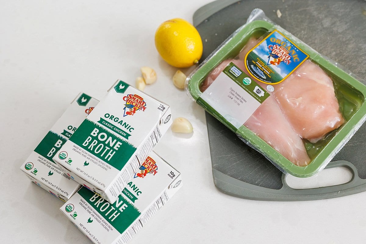 Smart Chicken bone broth and chicken breasts.