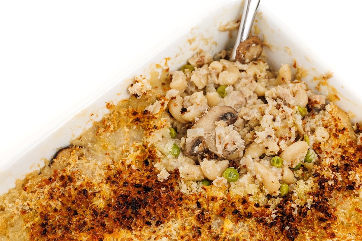 Creamy tuna noodle casserole.