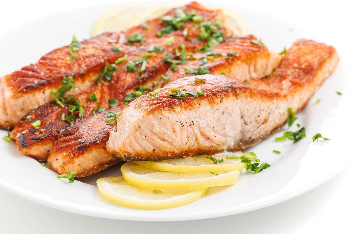 Easy pan seared salmon.