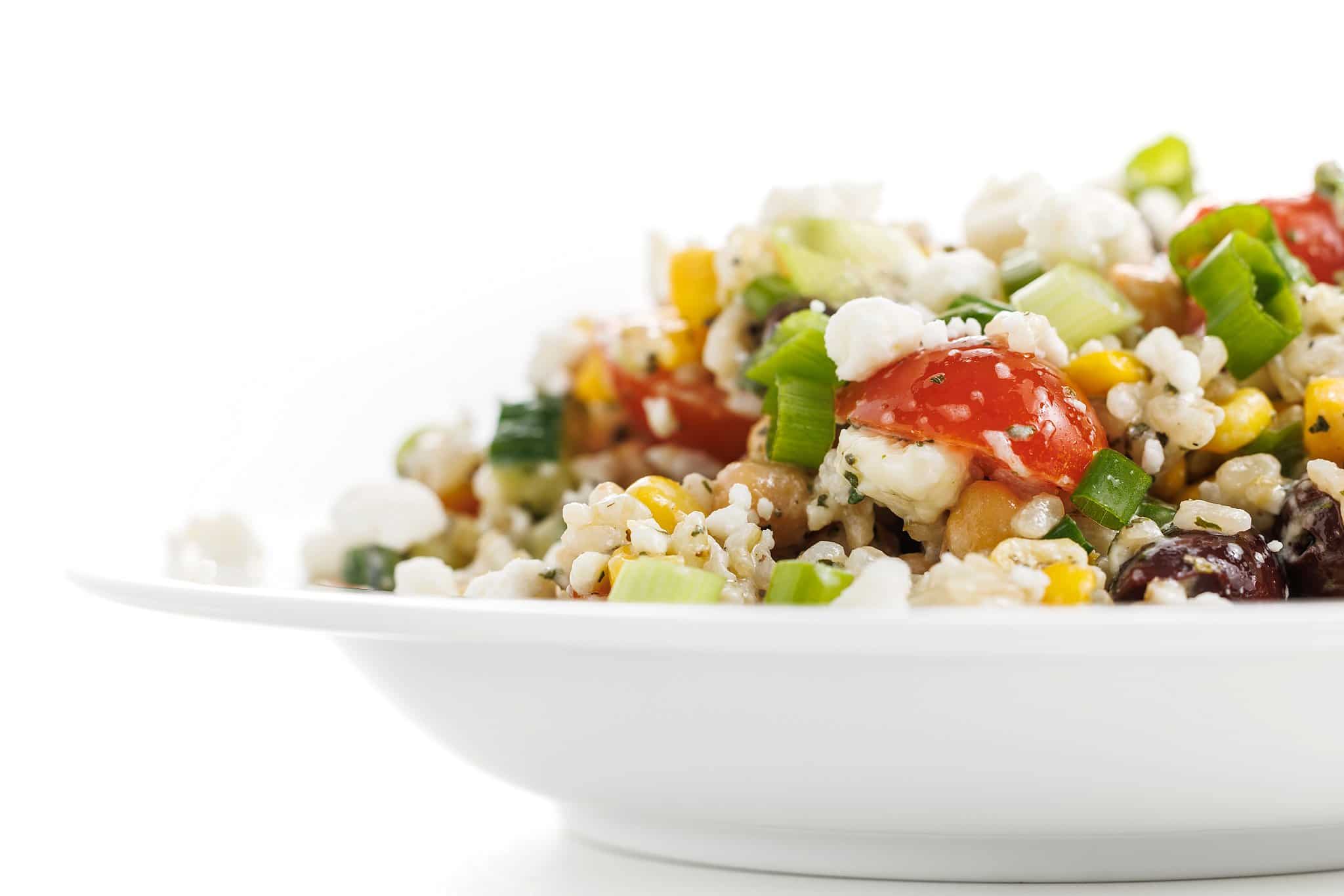 Greek brown rice salad.