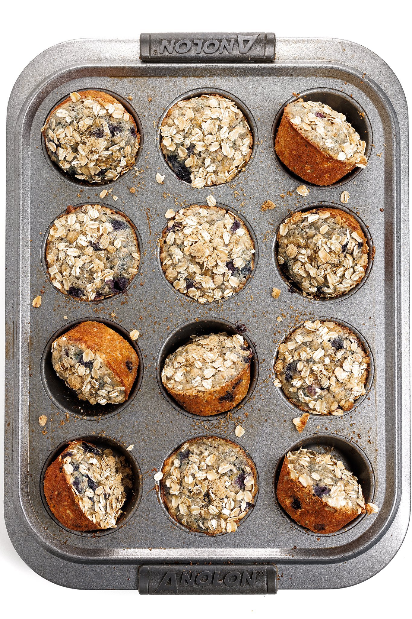 Lemon blueberry oatmeal muffins.