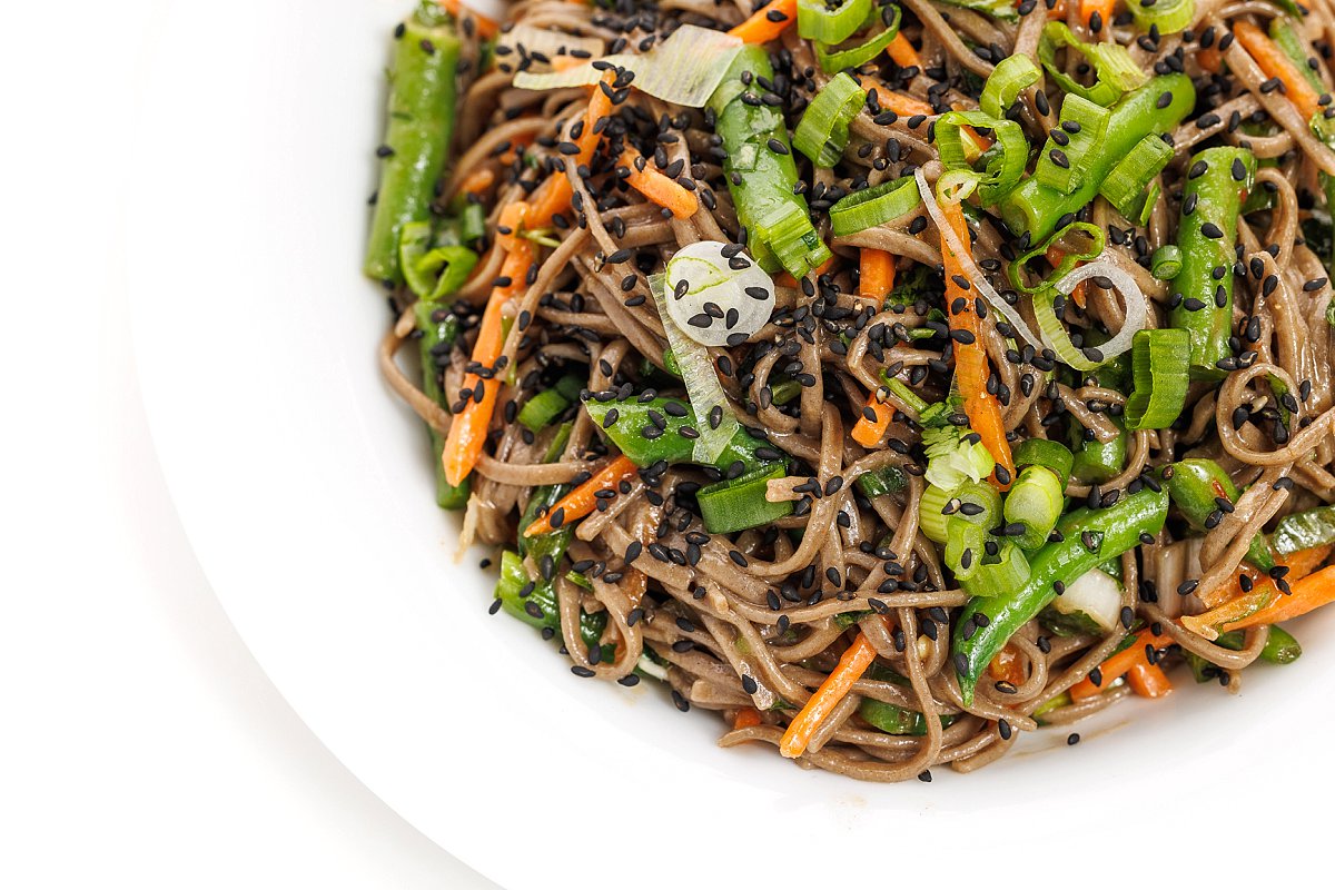 Soba noodle salad.