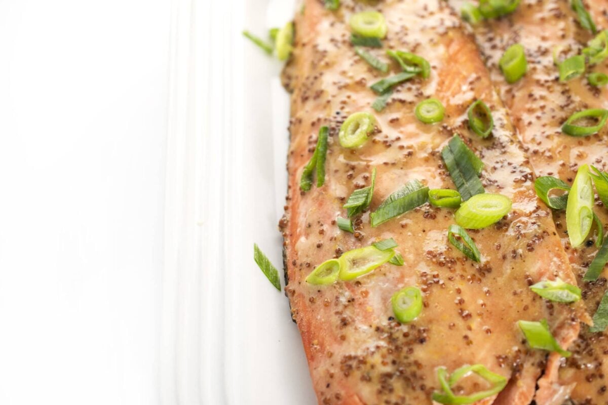 Honey mustard salmon.