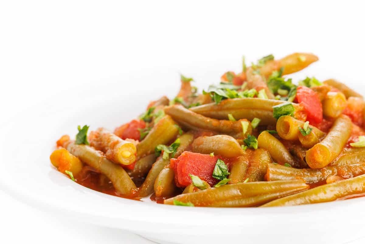 Steamed green beans.