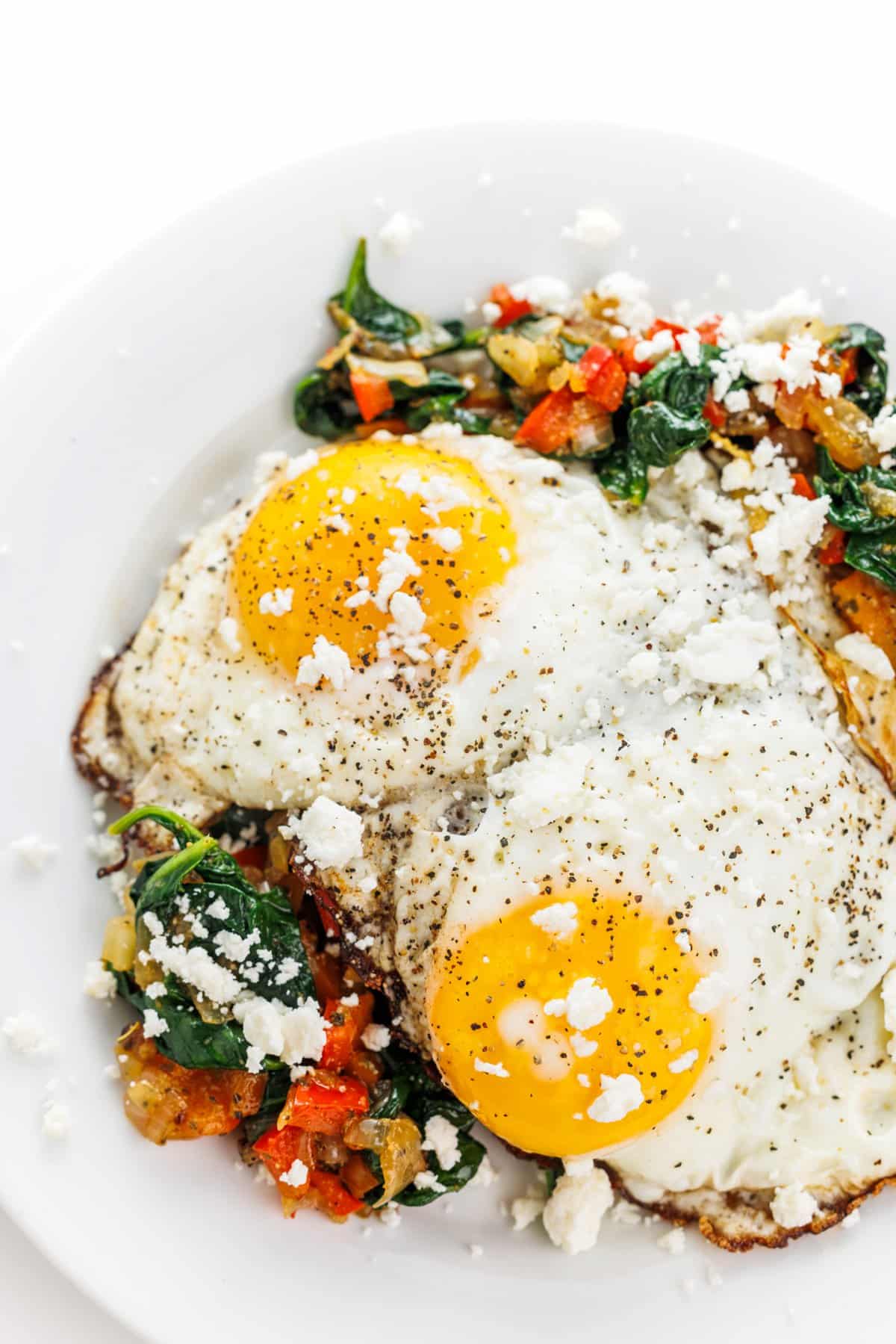 Greek Breakfast Egg Skillet with Sautéed Veggies