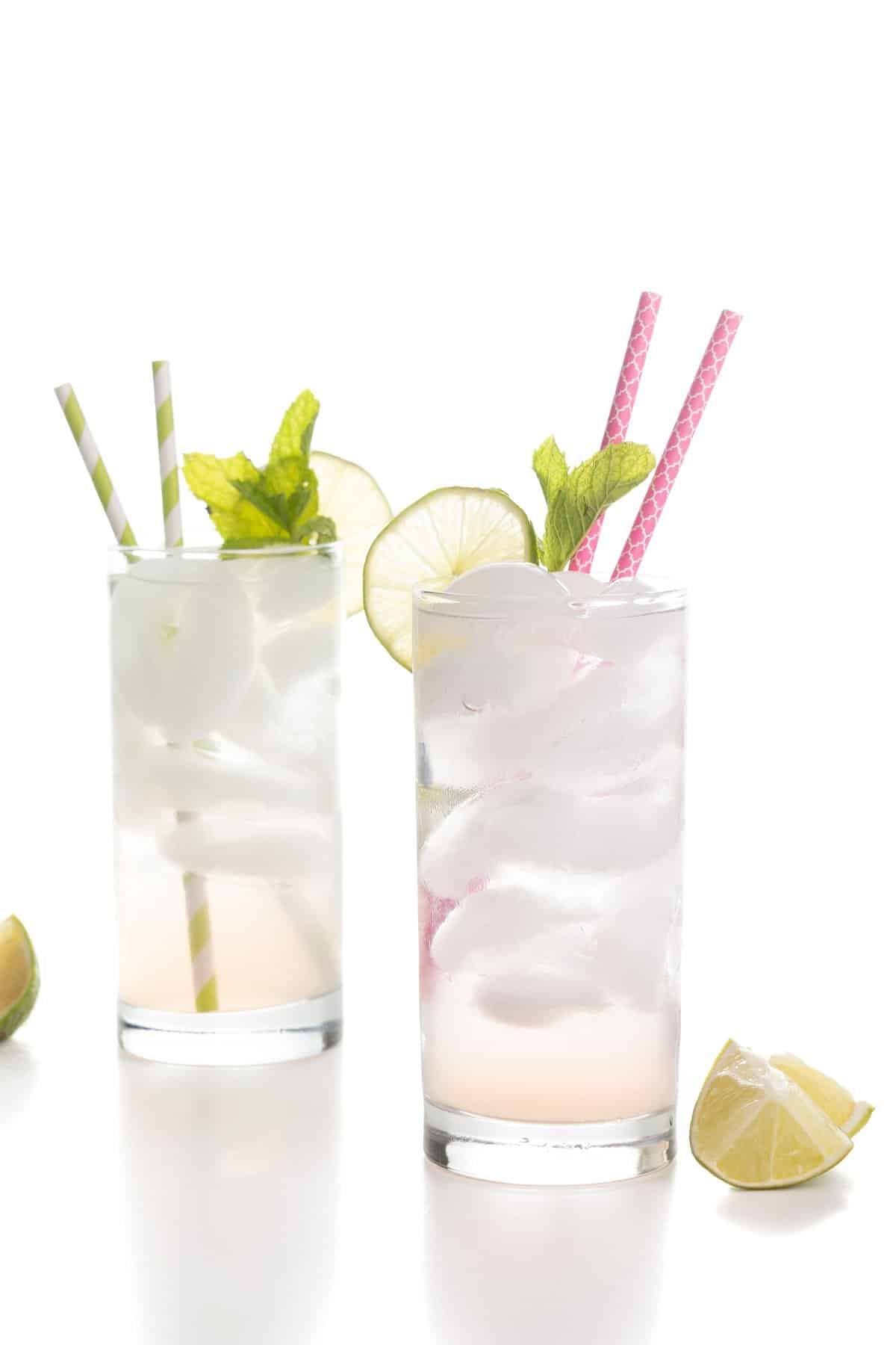 Blood orange vodka sodas.