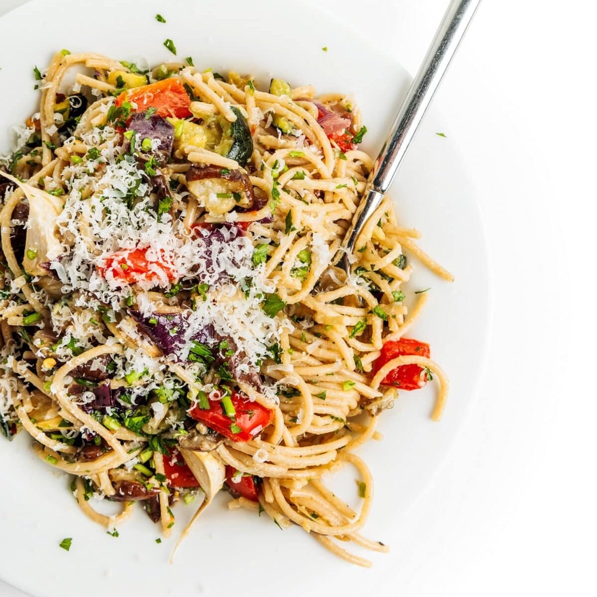 Garlic Roasted Vegetable Pasta