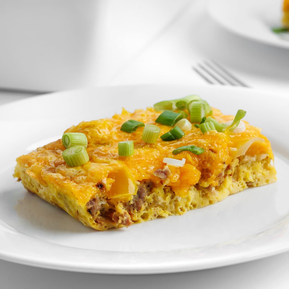 Cheesy Sausage and Pepper Egg Bake